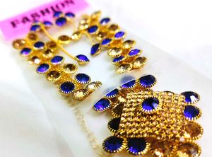 Royal Blue Stone Necklace Set