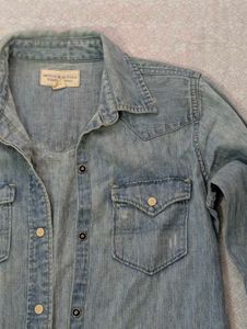 Light Wash Denim Western Shirt