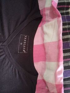 V-Neck Star Print T-Shirt