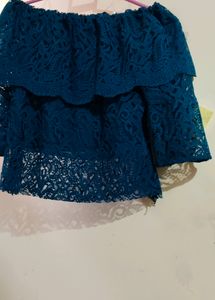 Beautiful Party Wear Net Crop top For Ladies