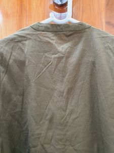 STOP olive Green Straight Kurta (WOMEN'S)