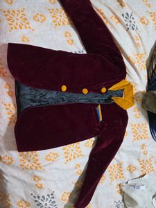 Maroon Velvet Jacket