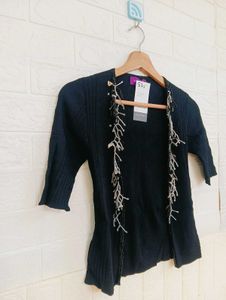 Primark Black Cardigan - Beaded Detail