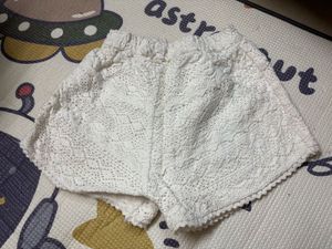 White Crochet Shorts