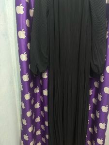 Elegant Black Pleated Maxi Dress