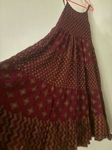 Bohemian Anarkali Dress with duppata