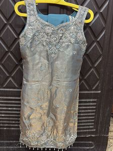 Elegant Grey Kurta Set with Sharara