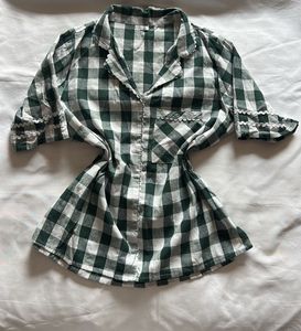 Cozy Green Checkered Pajama Set