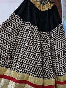Golden border Black lehnga
