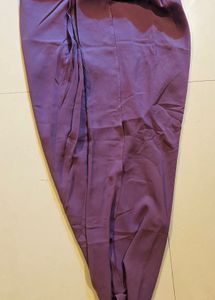 Elegant off shoulder dhoti and top set