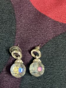 Silver pearl earrings