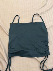 Dark Green Ruched Cami Top
