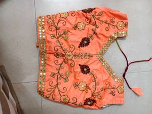 Designer Peach Lehenga Choli Set