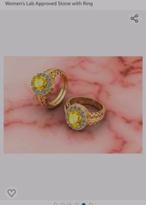 Pure Silver yellow sapphire ring (astrological pur