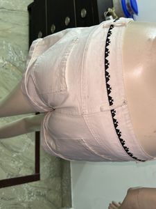 Embroidered White Shorts