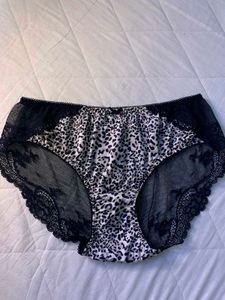 Leopard Print Lace Trim Briefs