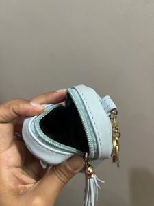 Cute Blue Coin Pouch with Tassel