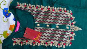 Emerald Green Embroidered Kurti