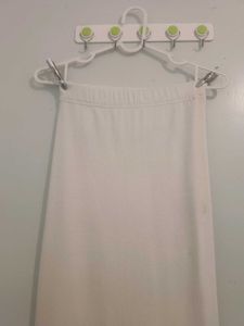 Solid White Ethnic Skirt/Petticoat