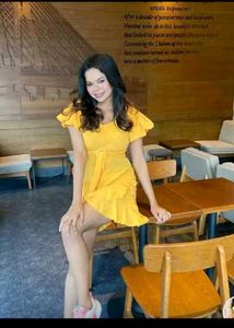 Mustard yellow dress