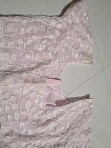 Elegant Pink Embroidered Saree