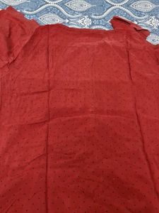 Chic Polka Dot Red Blouse