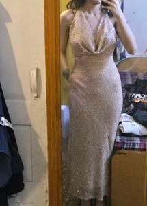 ZARA halter neck sequin maxi dress