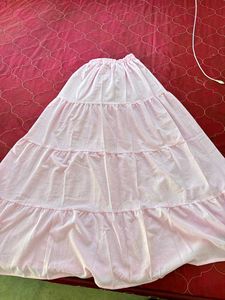 Tiered Pink Maxi Skirt