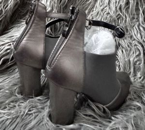 Metallic Ankle Strap Heels