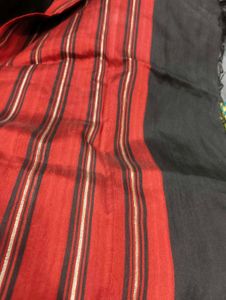 Elegant Red & Black Striped dupatta