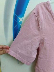 Pink Cropped Top - Size Medium