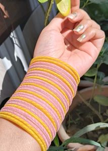 Pink & Yellow Bangles