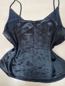 Elegant Black Striped Cami Top