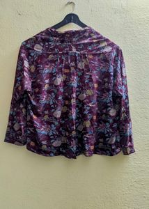 Maroon Floral Shrug