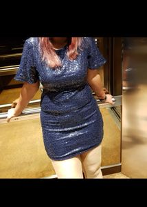 Blue Sequin Dress
