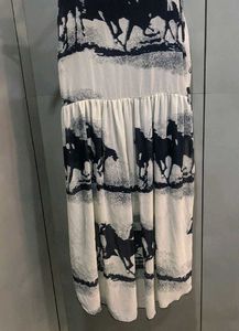 Flowy Horse Print Midi Dress