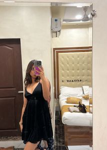 Chic Black Spaghetti Strap Dress