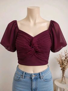 Chic Ruffled Cropped Top
