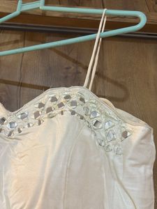 Embellished Cream Blouse