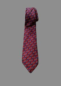 Gucci Silk Tie - Red Double G Pattern