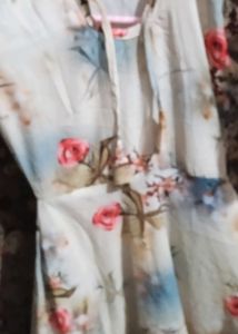 Floral Print Ethnic Gown