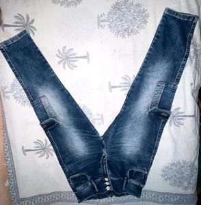 Dark Blue cargo Jeans For Women's Like New