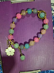 Boho Beaded Charm Bracelet - Butterfly &amp; Flower