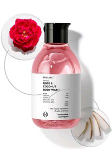 BRILLARE NATURAL ROSE & COCONUT BODY WASH 200ML