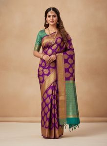 Beautiful Purple & Gold Saree