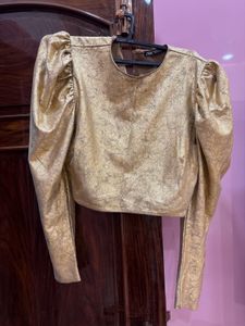 Zara Gold Crop Top