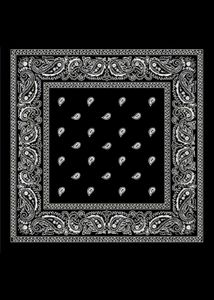 Classic Black Paisley Bandana