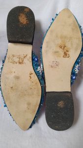 Handcrafted Mules with semi precious stones