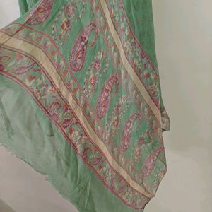 Tussar Silk Salwar &amp; Chiffon Dupatta