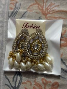 Elegant Pearl Drop Earrings 2pair combo